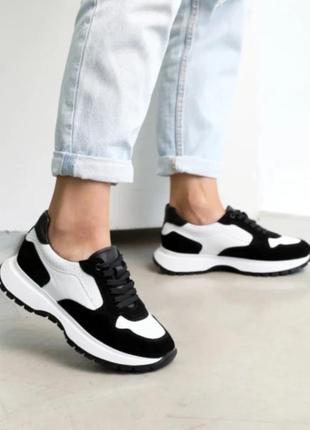 Кросівки жіночі шкіра замша чорні 586228