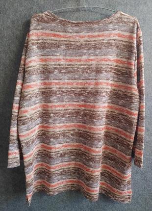 Меланжевый джемпер свитер кофта с люрексовой нитью большого размера6 фото