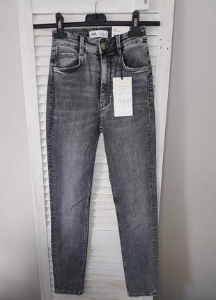 Джинсы скинни skinny серые zara