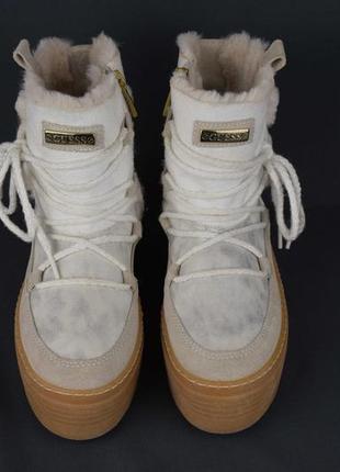Guess claudia ботинки ботильоны женские зимние кожа мех на платформе итальялия оригинал 36 р/22.5см4 фото