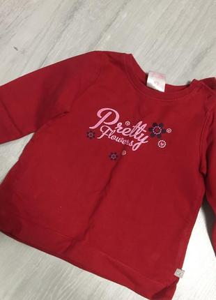 Яскрава і тепла кофта з квітами р 80(на 9-12м)