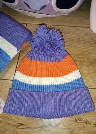 Качественный набор шарф и шапка primark размер на 6/8 лет2 фото