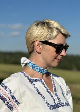 Гердан ленточный голубой