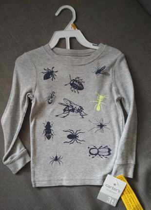 Новый реглан (верх от пижамы) carter's, мальчику и девочке, 3т