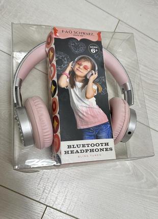 Дитячі bluetooth навушники schwarz рожеві зі стразами
