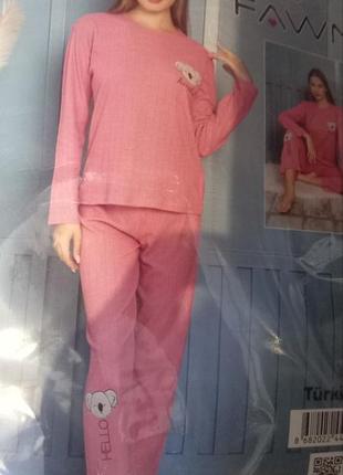 Безпечна оплата❤️ натуральная хлопковая пижама/домашний костюм кофта и штаны3 фото