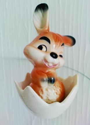 Винтажная фарфоровая статуэтка пасхальный кролик "goebel", германия