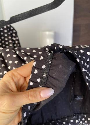 Чорна натуральна бавовняна піжама домашній костюм сорочка і штани 42-503 фото