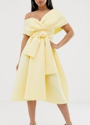 Жовта неопренова сукня