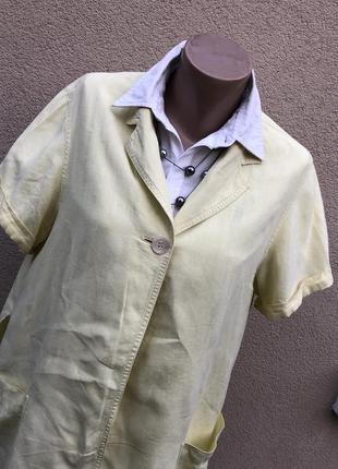 Вінтаж,жовтий льон жакет,піджак,кардиган,сорочка,блуза,max mara оригінал