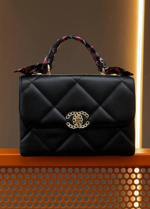 Чорна жіноча сумочка шанель , жіноча сумка , сумка chanel ,chanel classic black gold