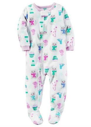 Cлип пижама пижамка флис человечек кигурумы для девочки оригинал картерс carters