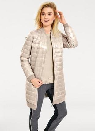 Пуховик бомбер еврозима красивого жемчужного цвета