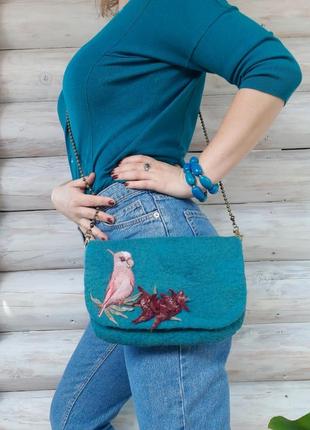 Сумка, сумочка клатч з валяного вовни