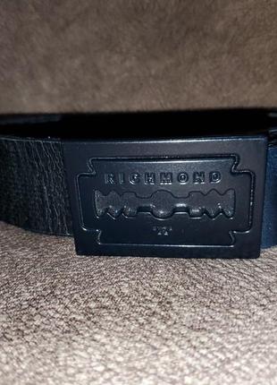 Кожаный ремень пояс  лезвие натуральная кожа richmond