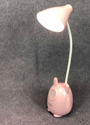 Настольная лампа taigexin led tgx 792, светодиодная настольная, удобная настольная лампа. tc-464 цвет: розовый3 фото