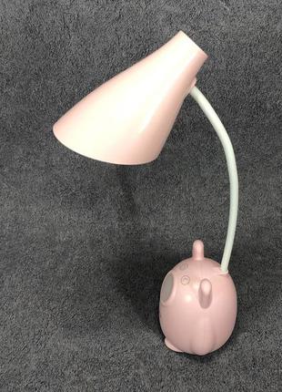 Настольная лампа taigexin led tgx 792, светодиодная настольная, удобная настольная лампа. tc-464 цвет: розовый7 фото
