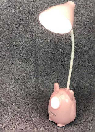Настольная лампа taigexin led tgx 792, светодиодная настольная, удобная настольная лампа. tc-464 цвет: розовый5 фото