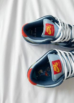 Трендовые кастомные кроссовки why so sad? x nike sb dunk low pro coastal blue синие с голубым унисекс 36-45 р8 фото
