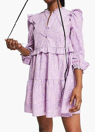 Стильное,натуральное 100%коттон,лавандовое платье,