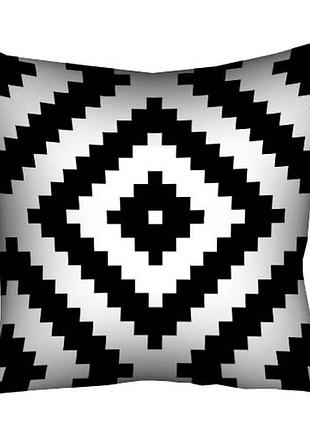Подушка з принтом 40х40 см геометричний ромб