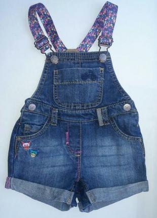 Джинсовый комбинезон 9-12 мес
