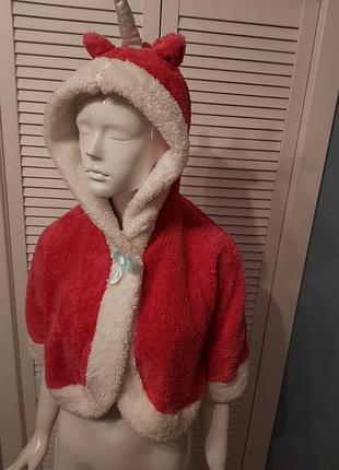 Накидка кардиган теплая единорожка единорог tu