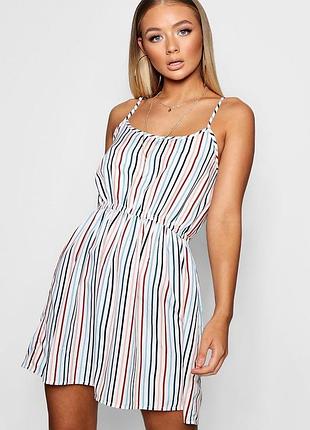 Сарафан в разноцветную полоску