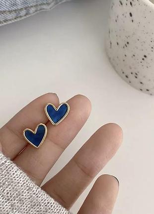 Сережки blue hearts 🩵