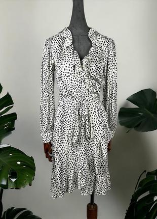 Двокольорова сукня на запах maje