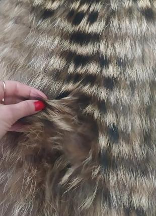 Метелица натуральная меховая жилетка жилет хутряна енот замшевая хс размер єнот3 фото