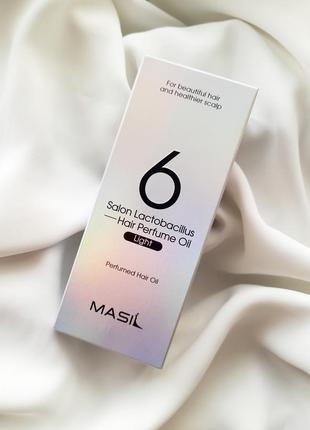 Парфумована олія для гладкості волосся masil salon lactobacillus hair perfume oil light1 фото