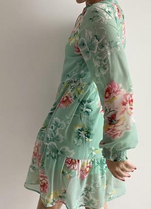 Шифоновое платье цветочный принт shein5 фото