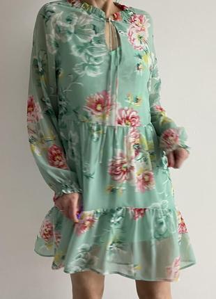 Шифоновое платье цветочный принт shein4 фото