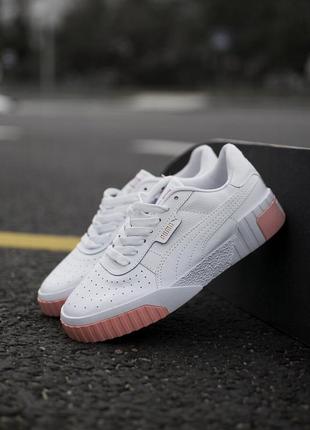 Кроссовки puma cali white/pink