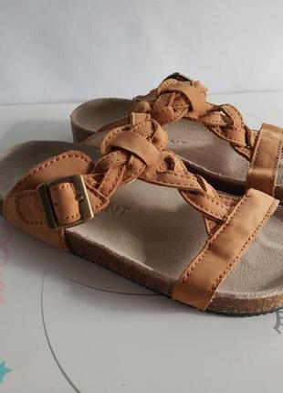 Дитячі шкіряні шльопанці шльопанці данської бренду en fant оригінал