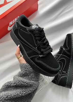Крутейшие кроссовки travis scott x air jordan 1 low og phantom чёрные унисекс 36-45 р