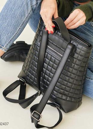 Рюкзак из экокожи. черный, бежевый, зеленый2 фото