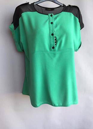 Изумрудная и синяя футболка лакби lakbi 46 размер