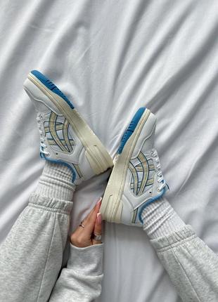 Классные женские кроссовки asics ex89 white blue белые с синим6 фото