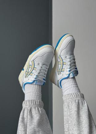 Классные женские кроссовки asics ex89 white blue белые с синим8 фото