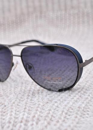 Фирменные солнцезащитные очки капля с боковой шорой marc john polarized mj0782