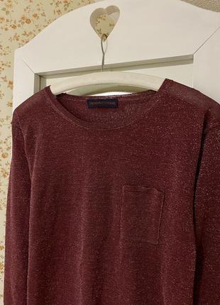 Блискуча блуза сяюча блузка кофта джемпер пуловер кофточка сияющая trussardi оригінал оригінальна xs s3 фото