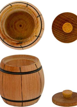 Солонка деревянная с крышкой
