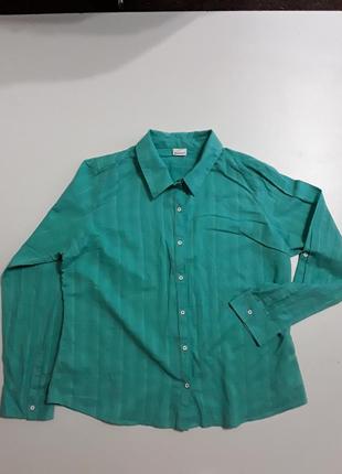 Фирменная легкая хлопковая рубашка блузка