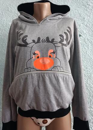 Худи с отличным принтом олененка