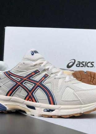 Женские кроссовки asics gel kahana 8 бежевые с оранжевым5 фото