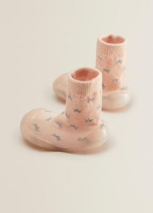 Zara home 20 р дівчинці 10.5 см устілка
капці-шкарпетки — перше взуття крихітці2 фото