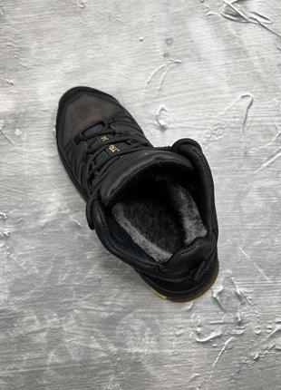 Зимние мужские ботинки salomon black brown (мех) 40-41-42-43-448 фото