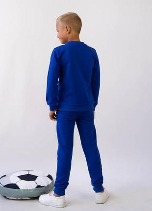 Стильный спортивный костюм синий для мальчиков, модный спортивный костюм синий2 фото